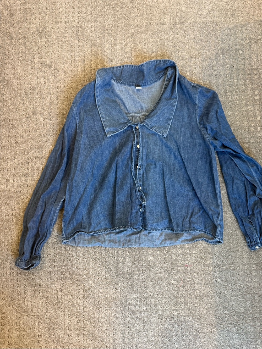 Old Navy Indigo Denim Button-Front Blouse